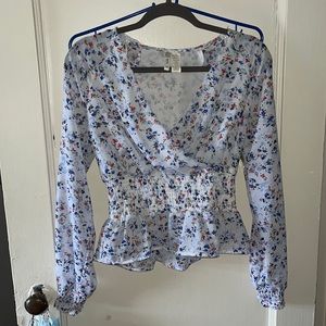 Japna XS floral top with scrunch waistband